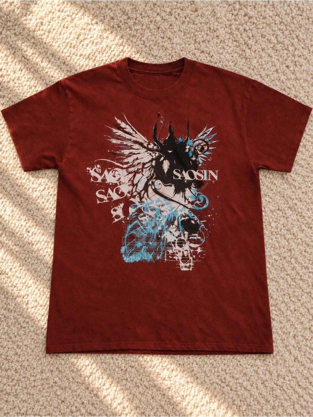 Saosin Graphic T-Shirt Dark Red Unisex Tee